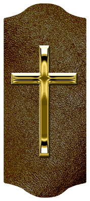 DARAY-C-510-GD-SH-BR Gold Single Cross Shimmer Brown